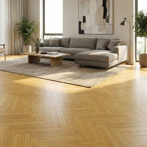 Bamboo Flooring Herringbone Natural Strand woven F1059