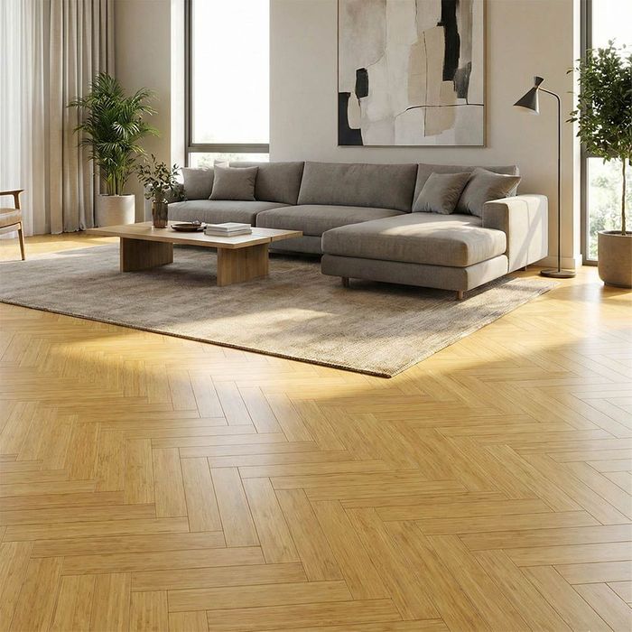 Bamboo Flooring Herringbone Natural Strand woven F1059