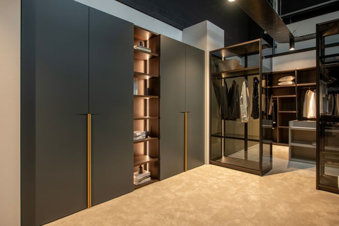 Wardrobes with hinged doors