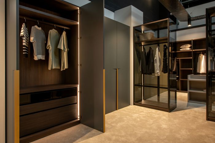 Wardrobes with hinged doors