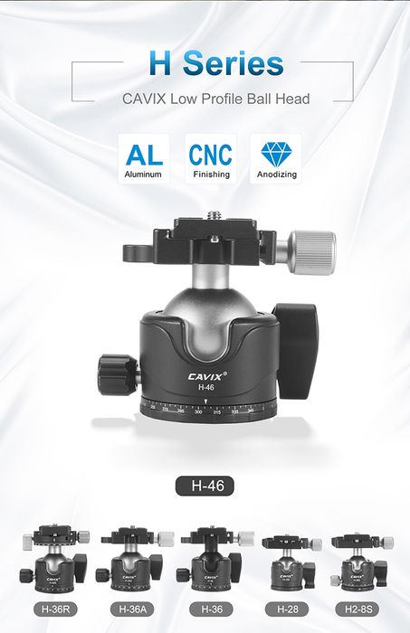 Cavix H Series Low Profile Ball Head