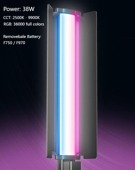 38W RGB Video Tube Light for Photography, videoshorts