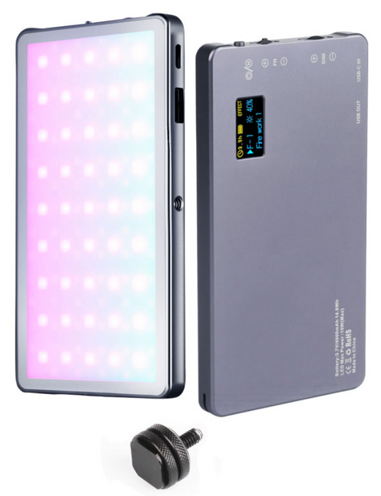 10W Portable RGB Panel Light for Photography, videoshorts, live-stream