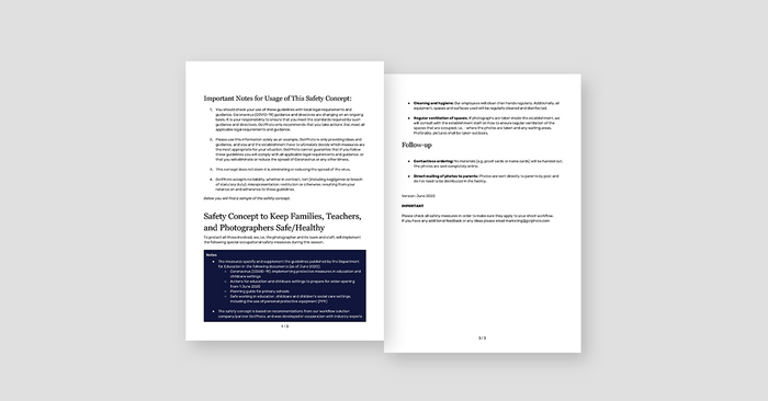 Contactless Photography Safety Concept