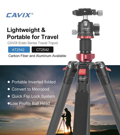 Cavix Erato Series Travel Tripod AT2542/CT2542