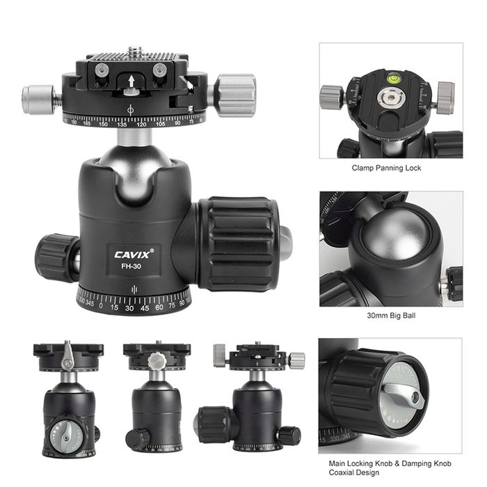 PF-225H0C CAVIX Classic PF Carbon Fiber Tripod Series