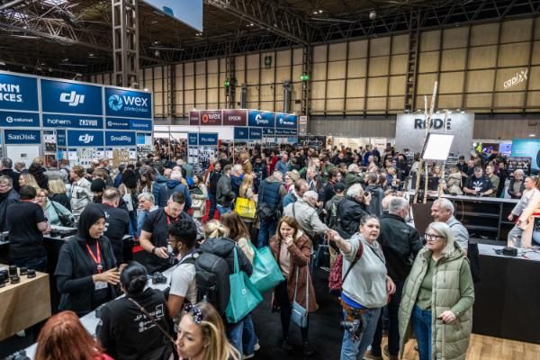 Visitors shopping at Wex Photo Video stand