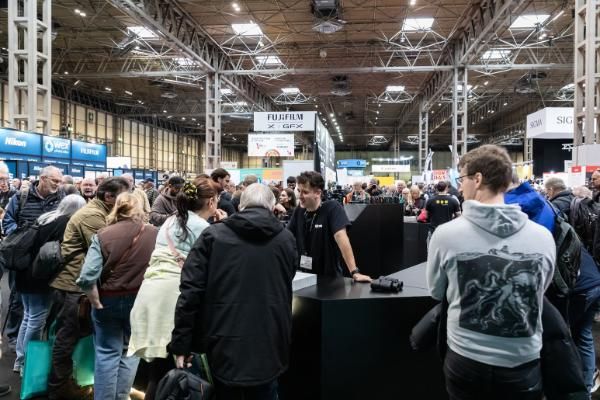 Visitors at the Nikon stand