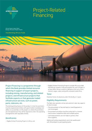 Afreximbank - Project-Related Financing
