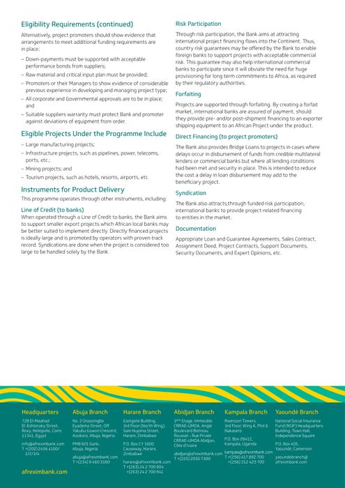 Afreximbank - Project-Related Financing