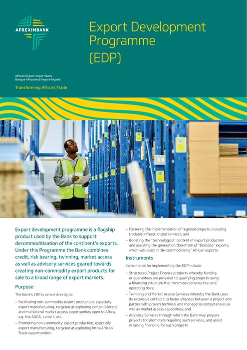 Afreximbank - Export Development Programme