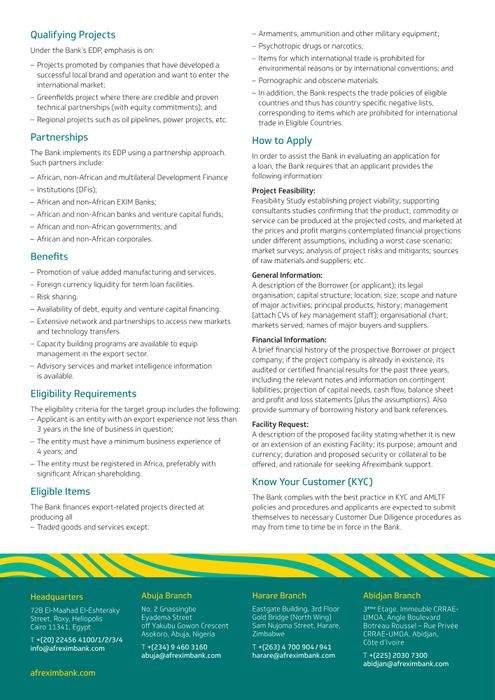 Afreximbank - Export Development Programme