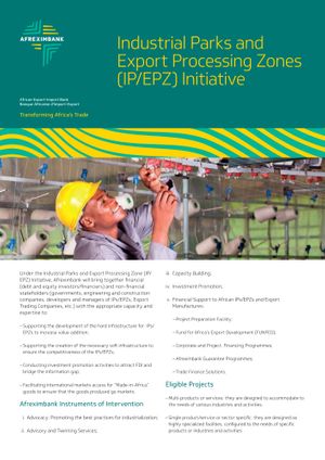 Afreximbank - Industrial Parks and Export Processing Zones Initiative