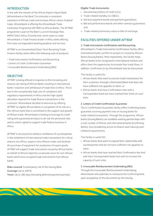 Afreximbank - Trade Facilitation Programme