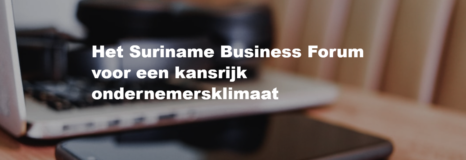 Cover image - Suriname Business Forum