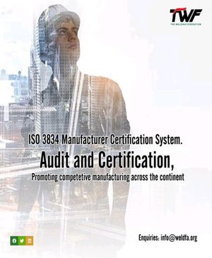 TWF ISO 3834 MANUFACTURER CERTIFICATION