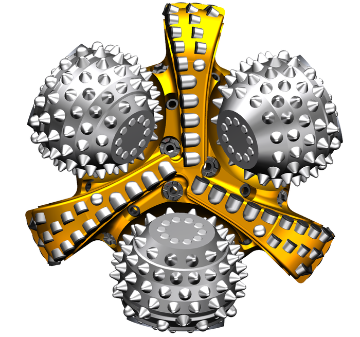 PDC–Roller Cone Hybrid Smart Bit