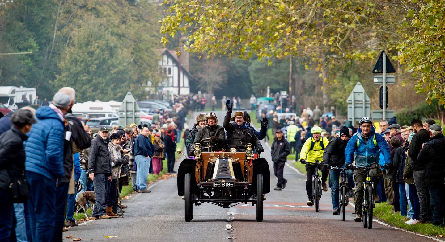 VETERAN AUTOMOBILES PREPARE FOR THEIR ANNUAL OUTING FROM LONDON TO BRIGHTON