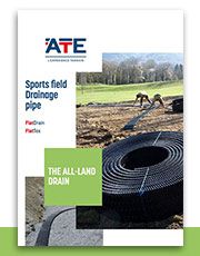 Brochure FLATTEX coated flat drain for sports surfaces and playing fields