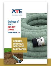 Brochure FIBERDRAIN TP fibre-coated drain without gravel for plots, parks, and landscaping