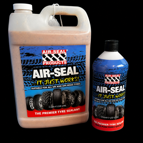 Heavy Duty Tyre Sealant available in 4 litre JUGS and 1 litre bottles