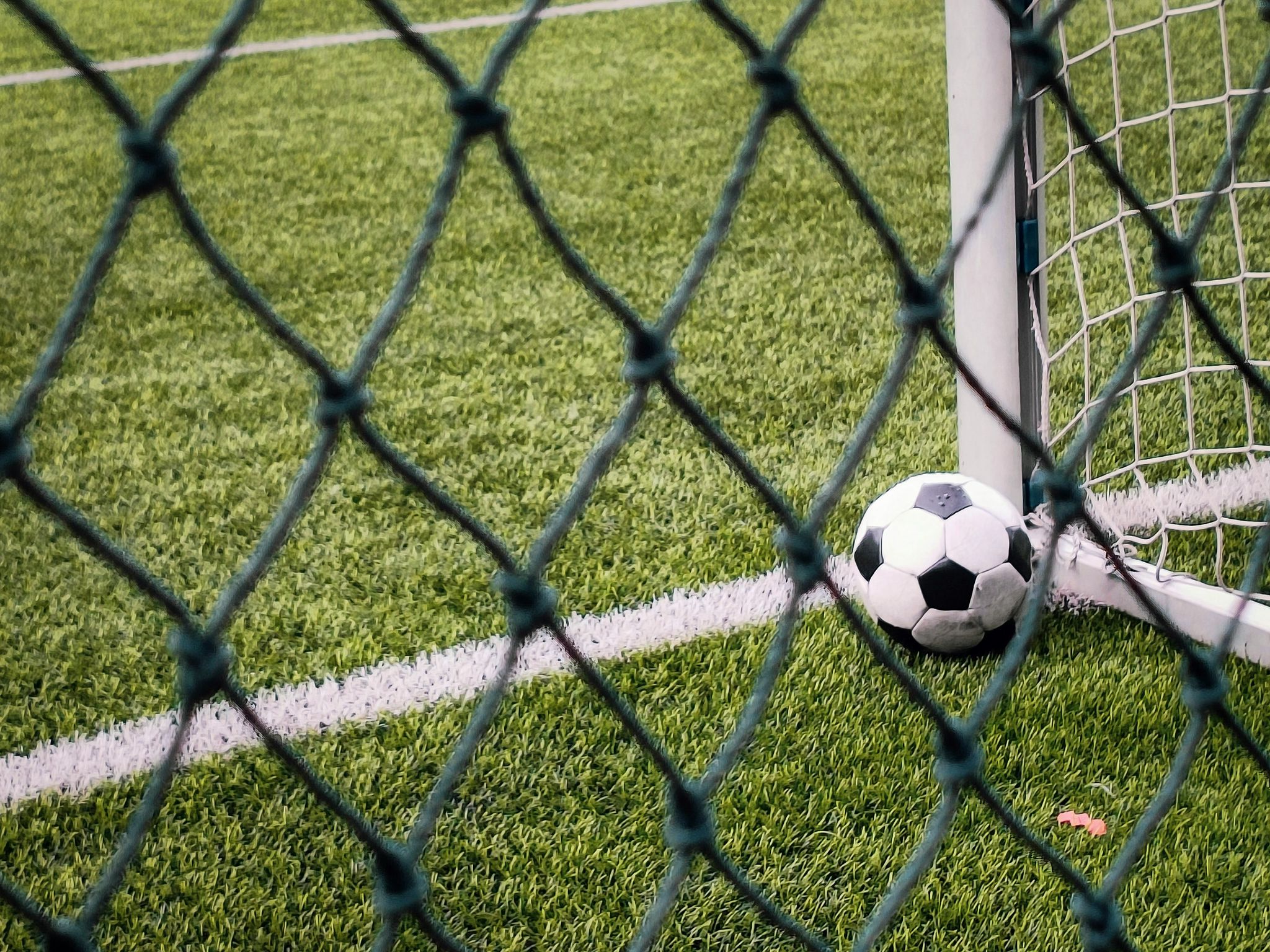 Football in net