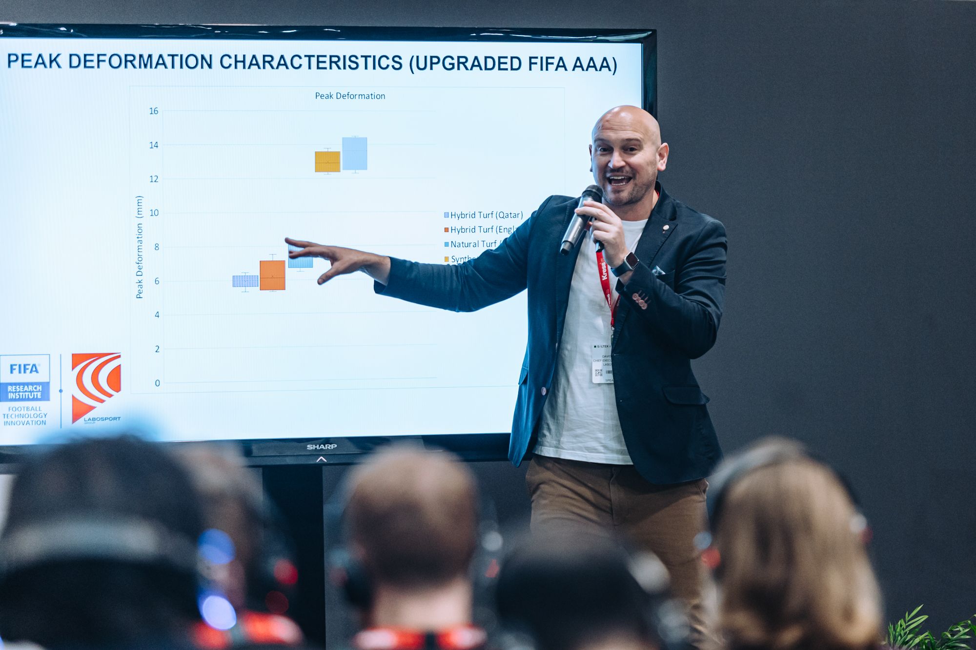 Man presenting in front of screen