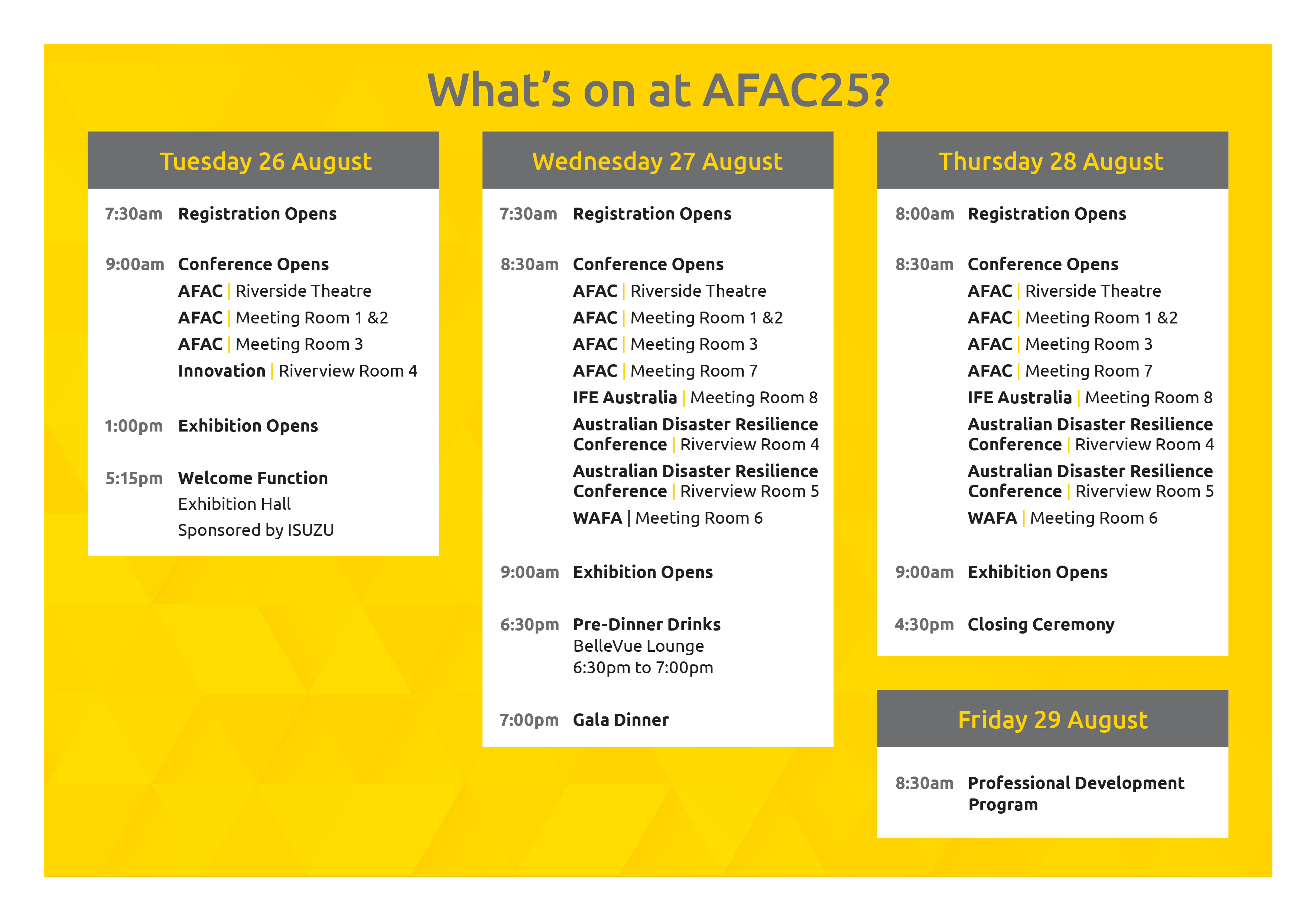 AFAC25 Conference Program