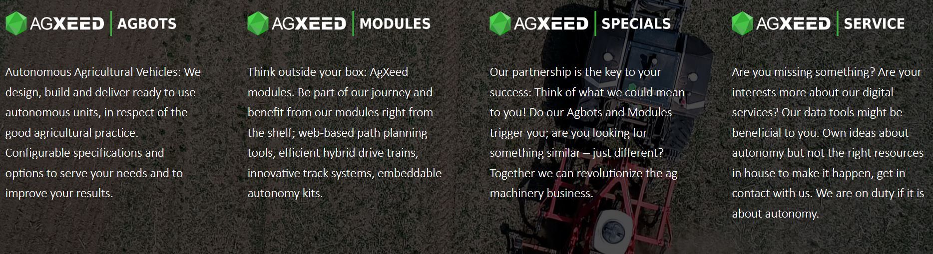 Agxeed services for demo page