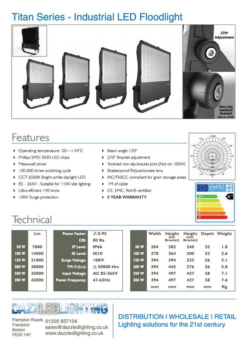 Grain Store Compliant LED Flood Lights