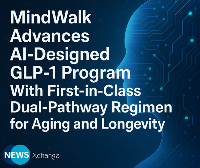 MindWalk Advances AI-Designed GLP-1 Program With First-in-Class Dual-Pathway Regimen for Aging and Longevity