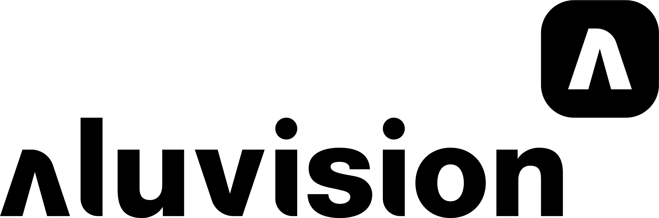 aluvision black logo