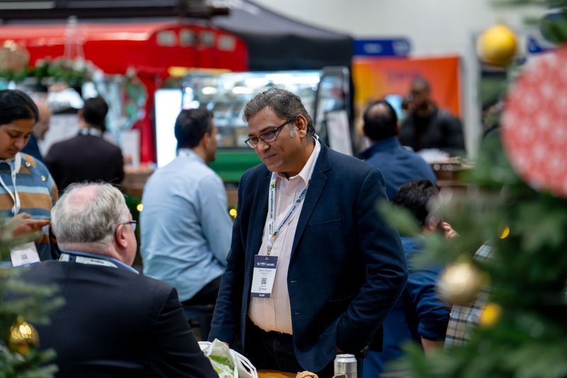 Crowd at financial technology event London