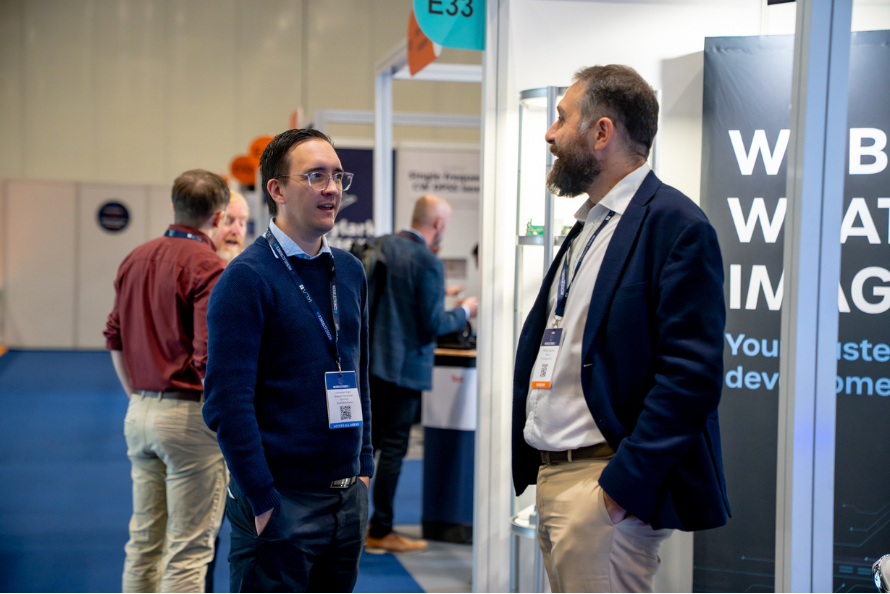 Attendees networking at Microelectronics UK