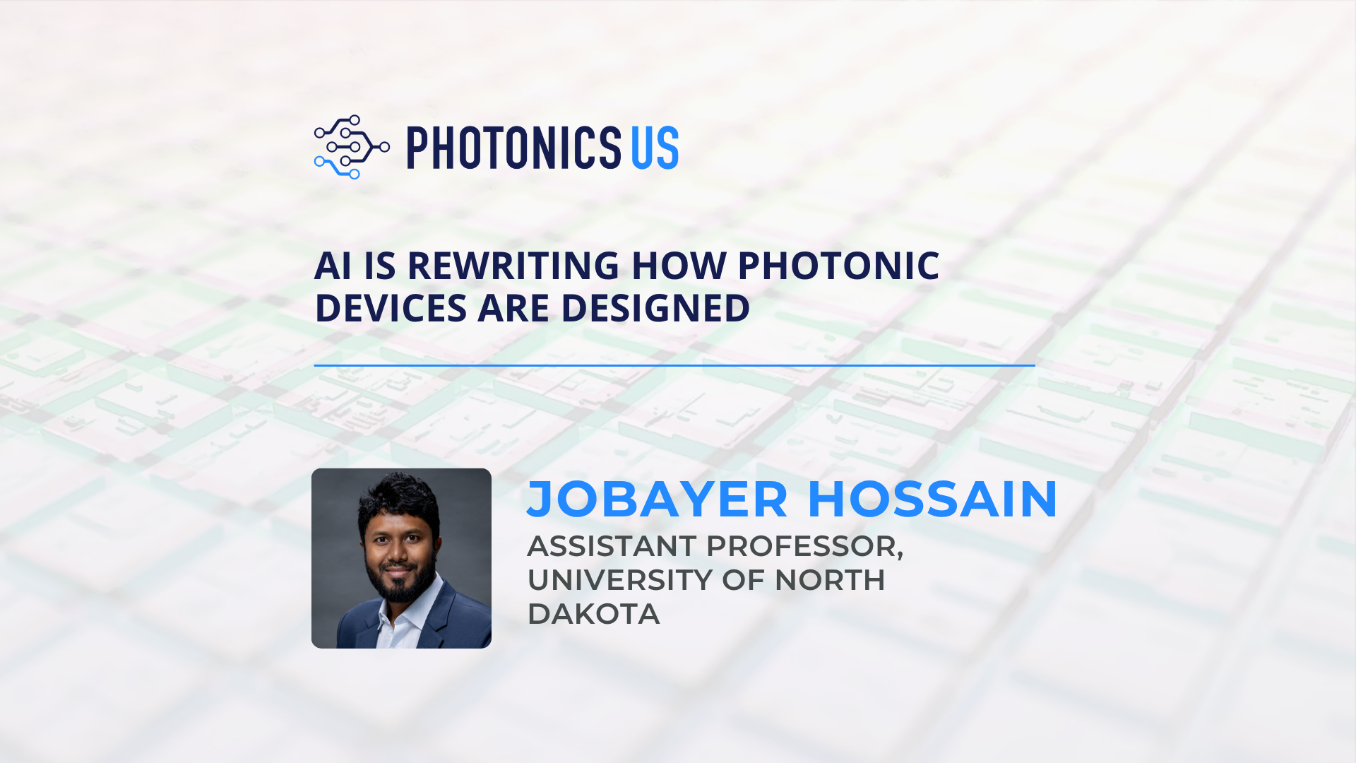Jobayer Hossain, UND: On AI impacting inverse design for photonic devices