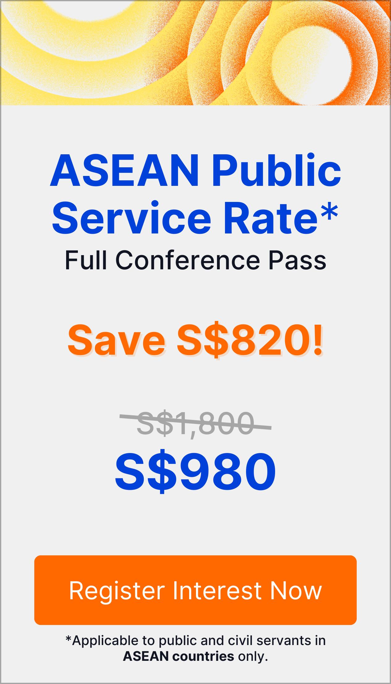 ASEAN Public Service Rate Conference Pass