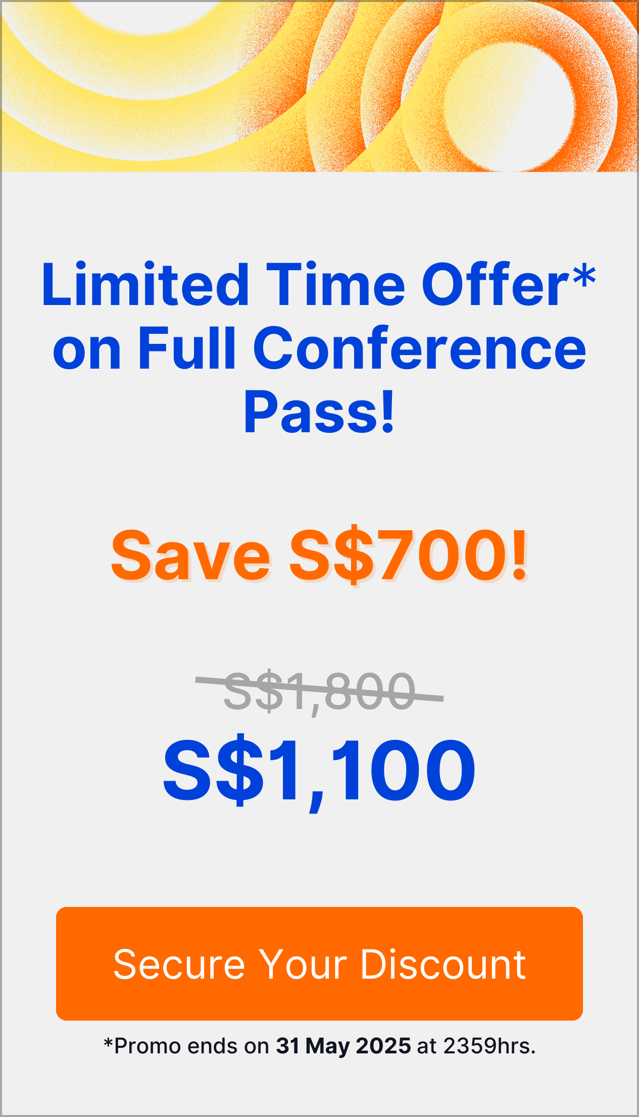 Conference Pass - Register Interest Promo