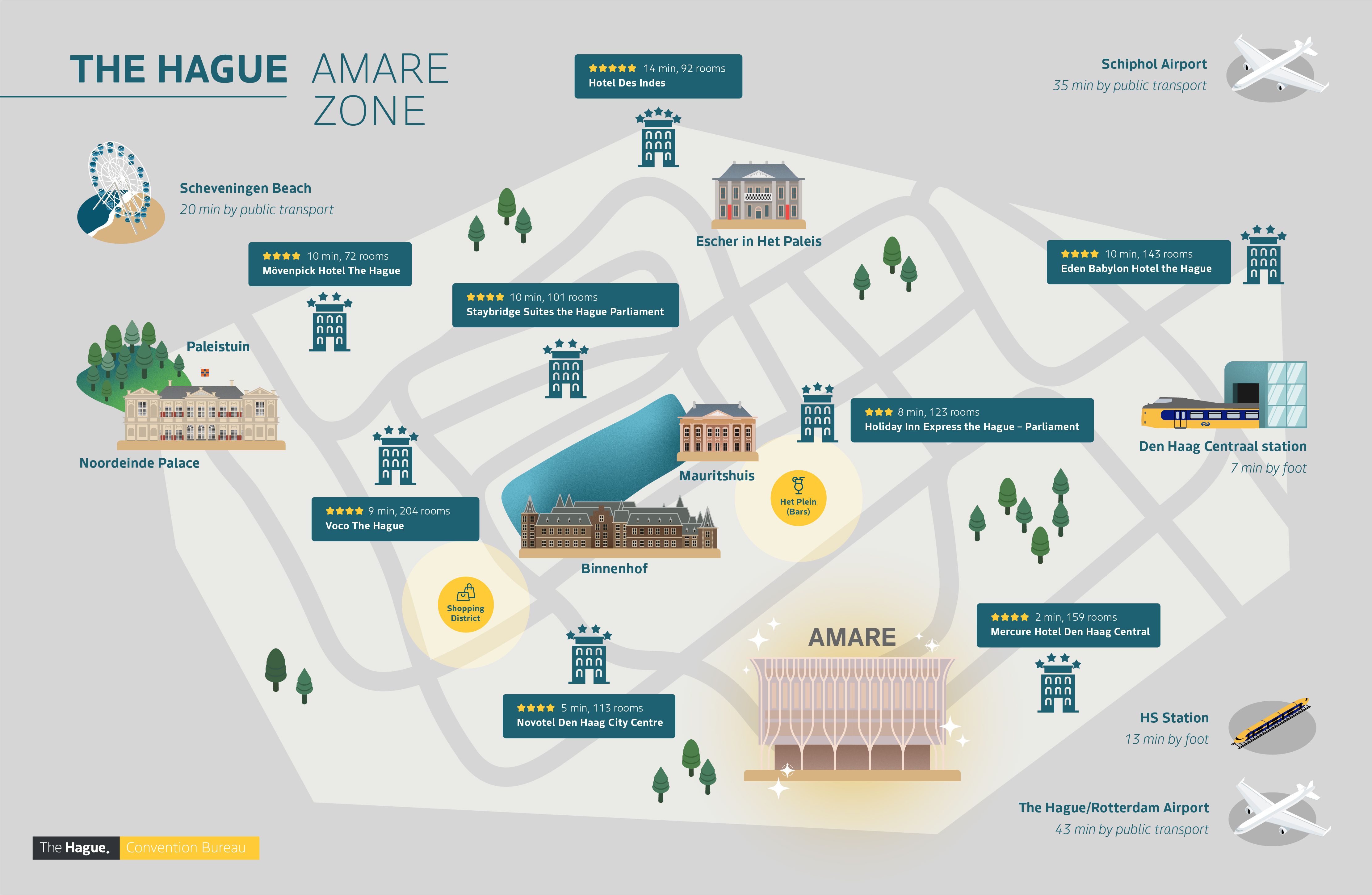 Map of hotels 