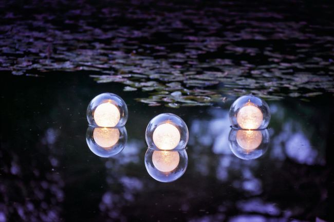 Floating Glass Lights