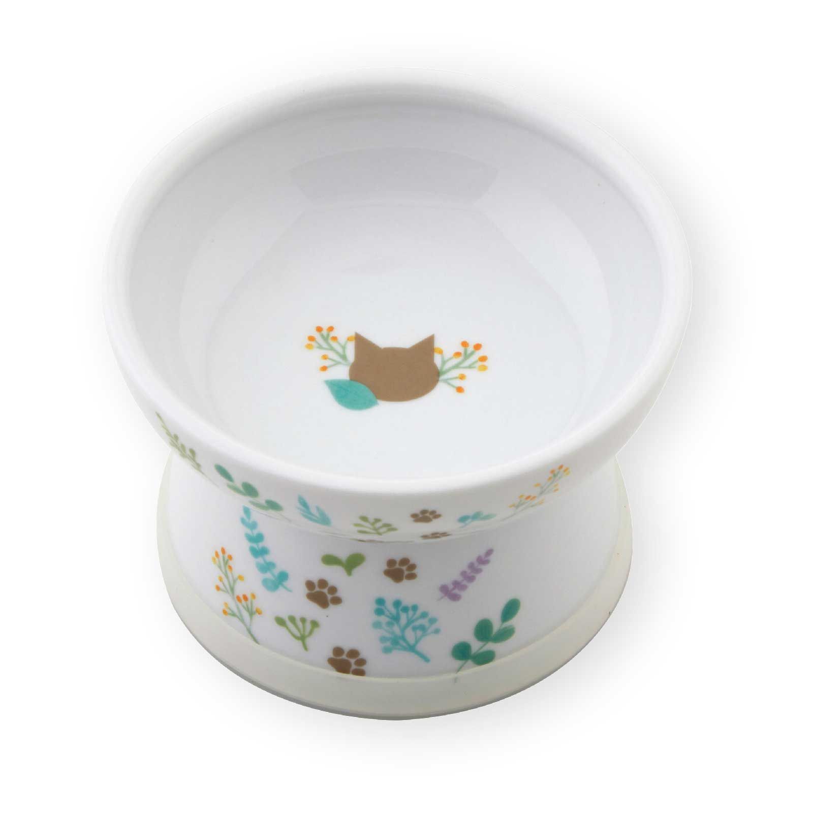 Necoichi Raised Cat Food and Water Bowl Set