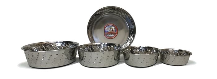 Diamond Plate Dog Bowls by Loving Pets