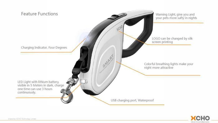2019 new upgraded LED Retractable Leash
