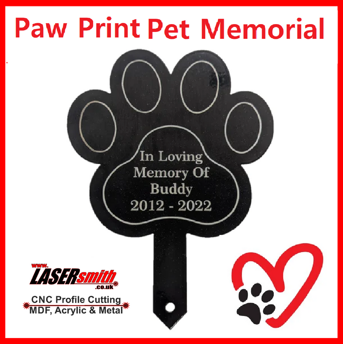 Personalised Metal Paw Print