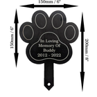 Personalised Metal Paw Print