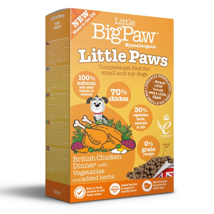 Little Paws British Chicken Complete Dry Food for Small Dogs 800g