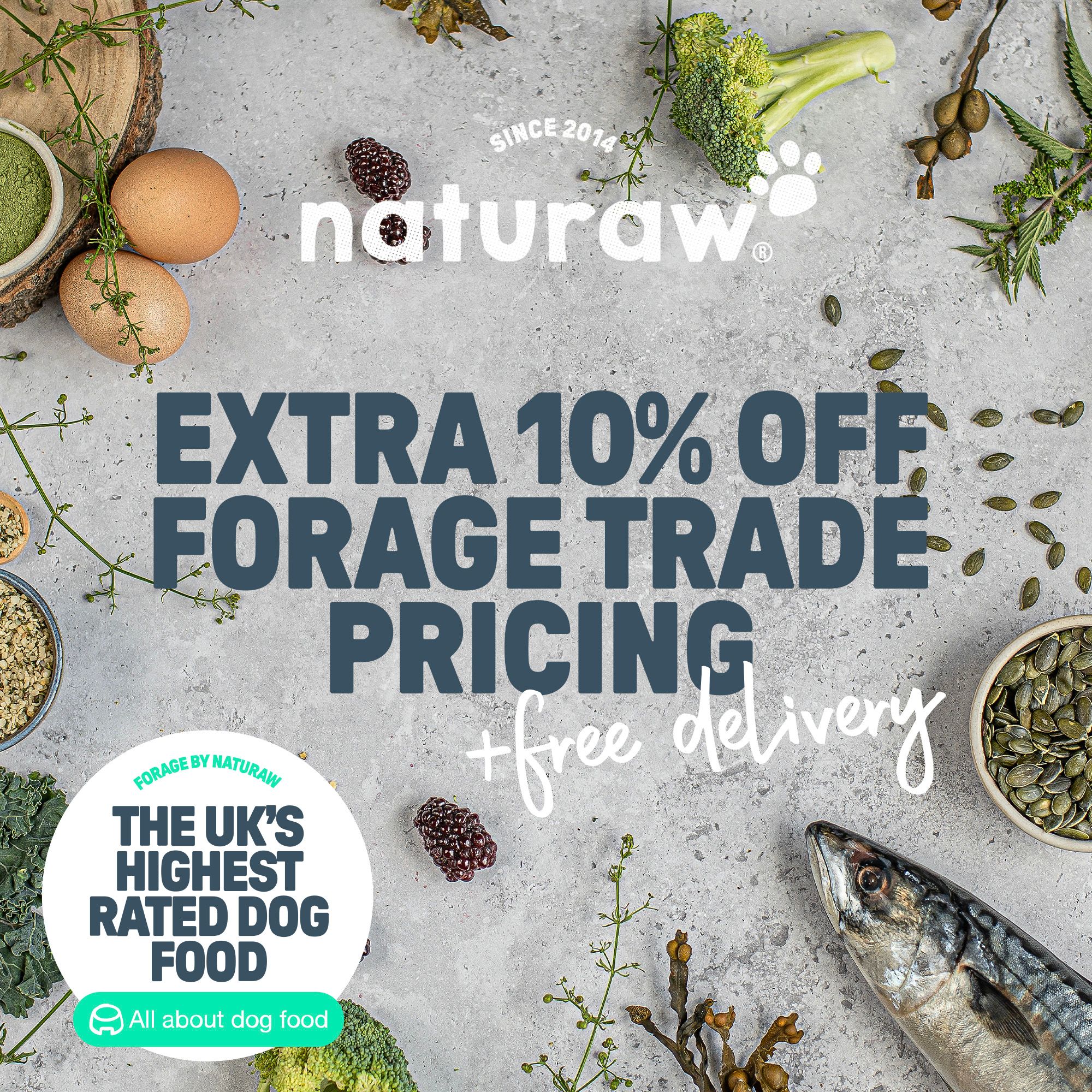 Extra 10% OFF Forage trade pricing +FREE DELIVERY