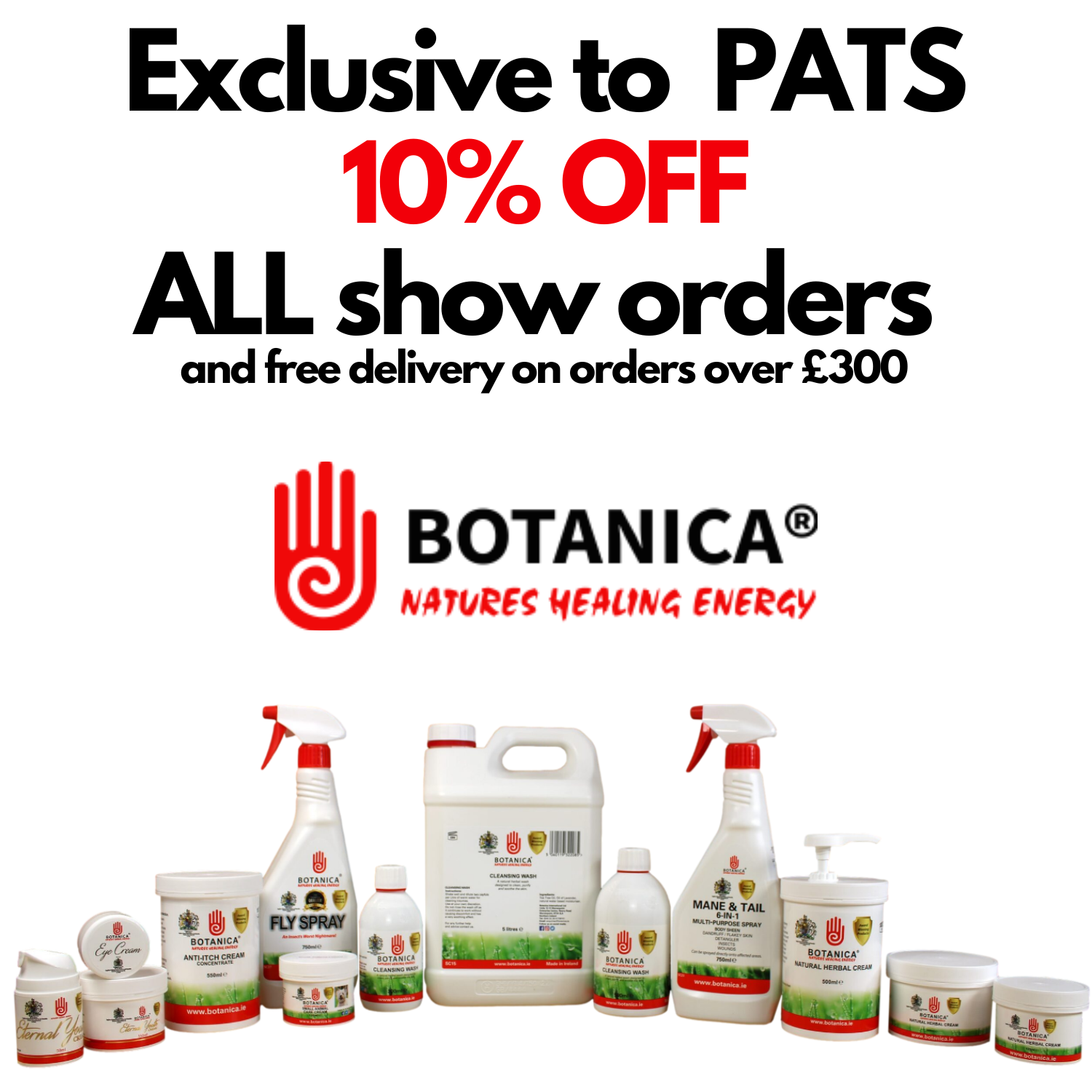 Special Offer: 10% off all orders received at PATS