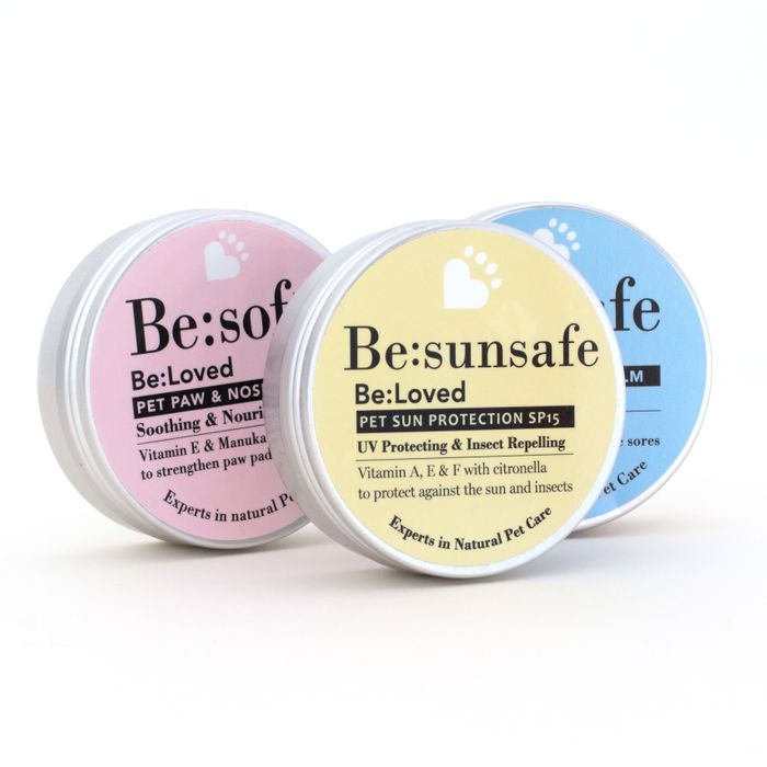 Shelf-ready Assorted Pet Paw and Nose Balms (Be:Soft, Be:Safe and Be:Sunsafe)