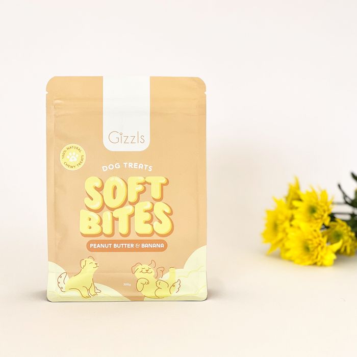 Gizzls Peanut Butter & Banana Soft Dog Treats