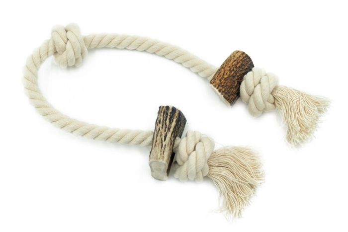 Natural Cotton Rope Toys with Antler